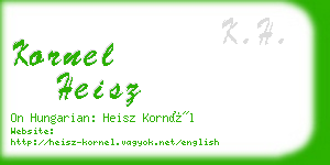 kornel heisz business card